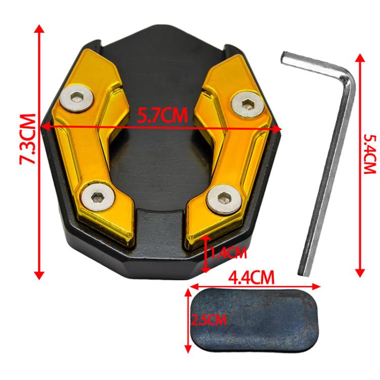 JCBD-002 CNC Aluminum Alloy Motorcycle Side Support Anti-slip Pad