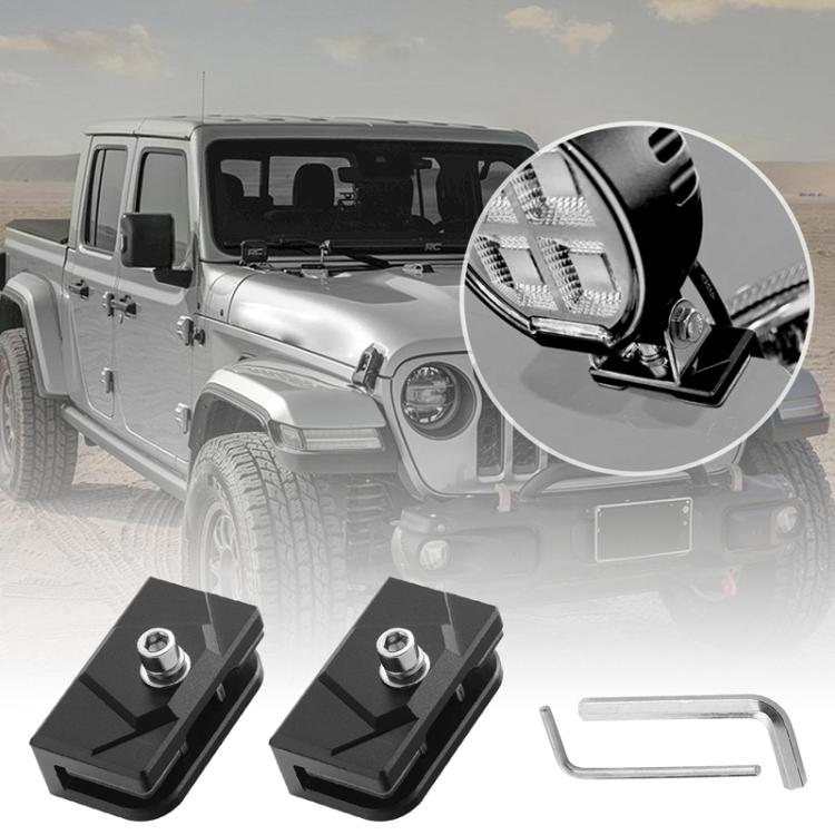For Trucks SUVs Car Adjustable Aluminum Pillar Cover LED Work Light Pod Mounting Bracket Kit