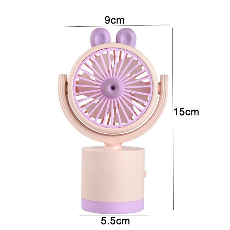 Cartoon Rabbit Desktop Fan USB Charging Handheld Fan Up And Down Adjustable Wind Direction