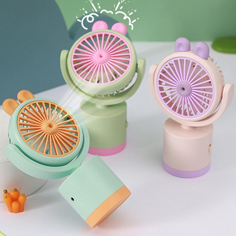 Cartoon Rabbit Desktop Fan USB Charging Handheld Fan Up And Down Adjustable Wind Direction