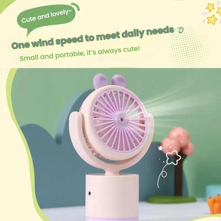 Cartoon Rabbit Desktop Fan USB Charging Handheld Fan Up And Down Adjustable Wind Direction