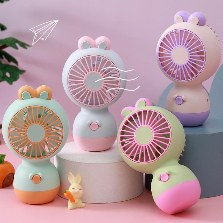 Cute Cartoon Rabbit Desktop Fan Children Summer Cool Gifts Handheld Rechargeable Fan