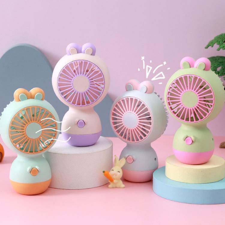 Cute Cartoon Rabbit Desktop Fan Children Summer Cool Gifts Handheld Rechargeable Fan