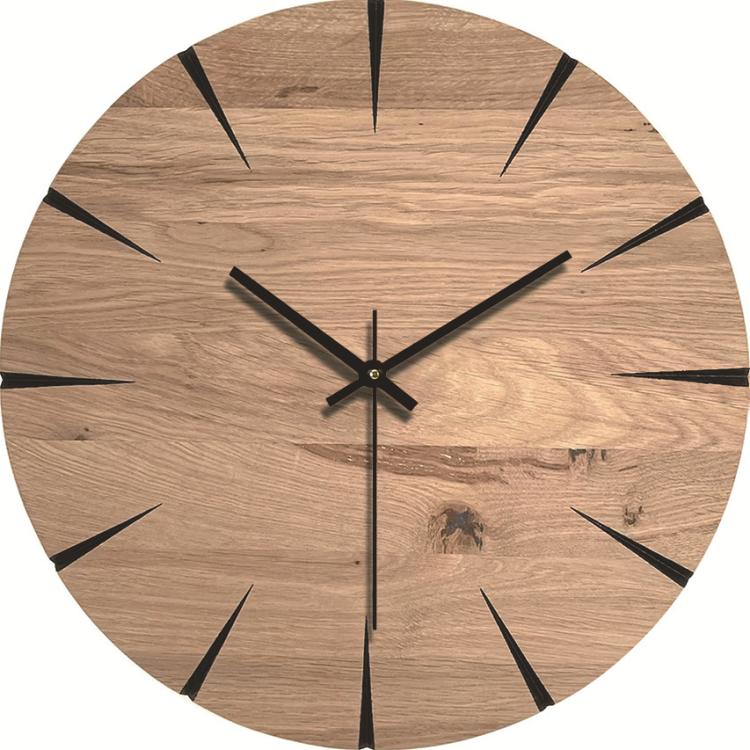 12-inch Imitation Wood Grain Texture Decorative Wall Clock Silent Quartz Clock Holiday Gift