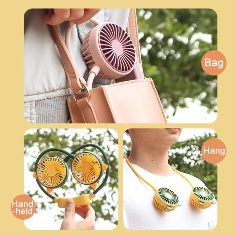 Outdoor Folding Mini Neck Fan Portable USB Rechargeable Summer Gift Fan