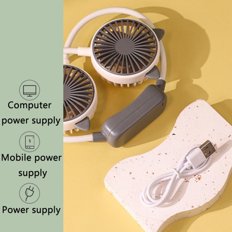 Outdoor Folding Mini Neck Fan Portable USB Rechargeable Summer Gift Fan