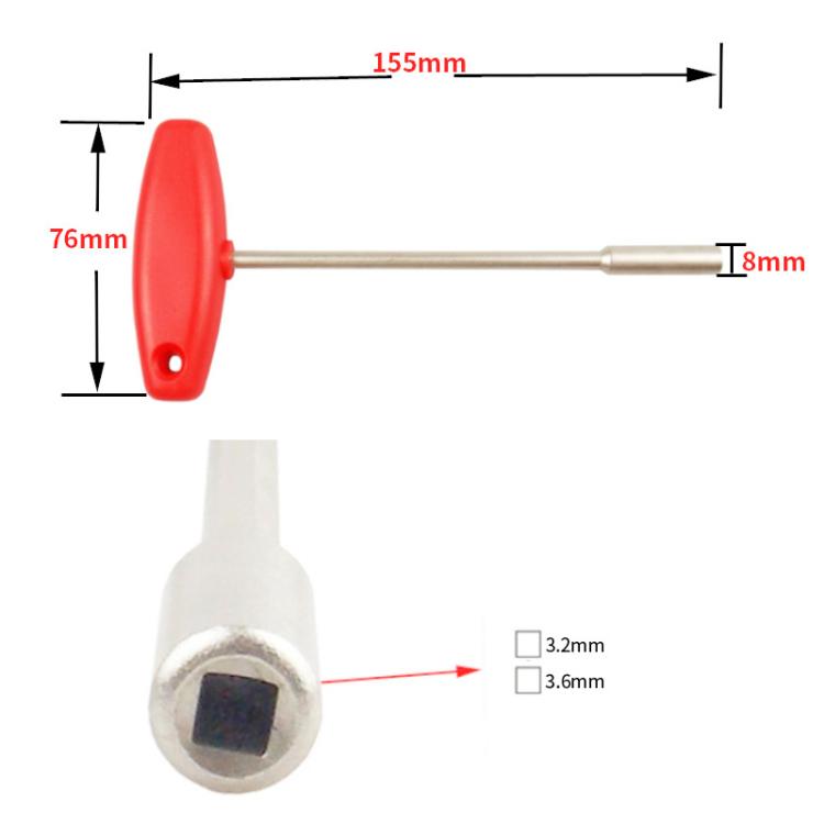 Hidden Spoke T-shaped Wrench Bicycle Tool Socket