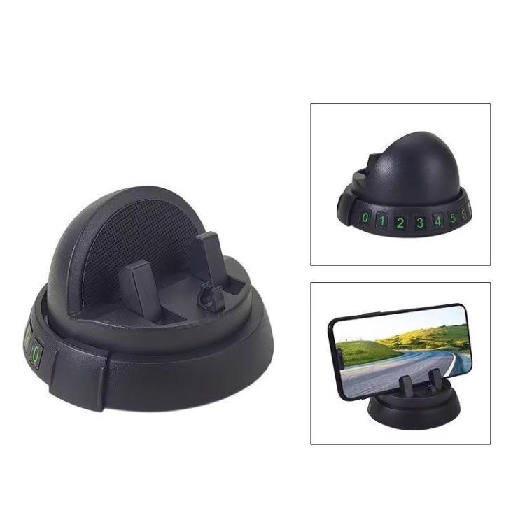 Car Phone Holder Dashboard Mount with Glow-in-the-Dark Parking Number Plate