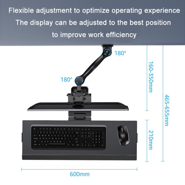 Monitor Bracket Industrial Equipment Cabinet Wall Mount All-In-One Stand Mouse Keyboard Bracket