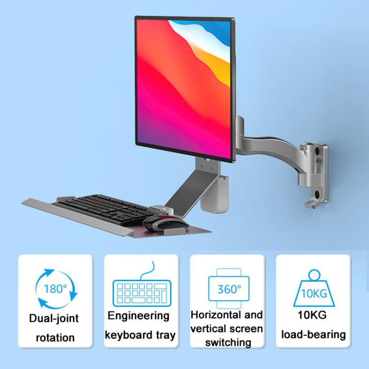 Monitor Bracket Industrial Equipment Cabinet Wall Mount All-In-One Stand Mouse Keyboard Bracket