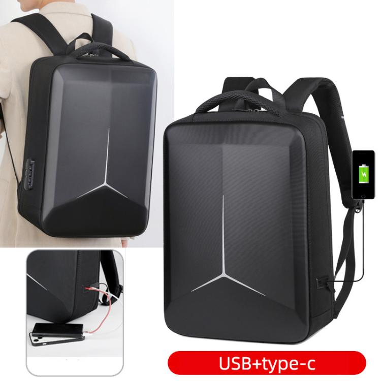 17.3-18 Inch Hard Shell Laptop Backpack with USB+Type-C Charging Ports Unisex Anti-Theft  Business Travel Bag