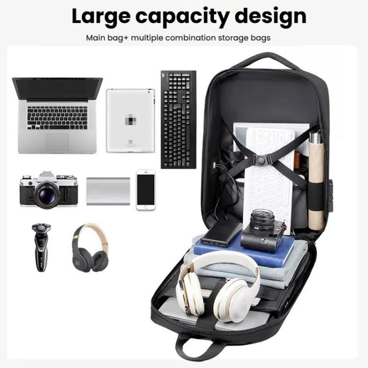 17.3-18 Inch Hard Shell Laptop Backpack with USB+Type-C Charging Ports Unisex Anti-Theft  Business Travel Bag