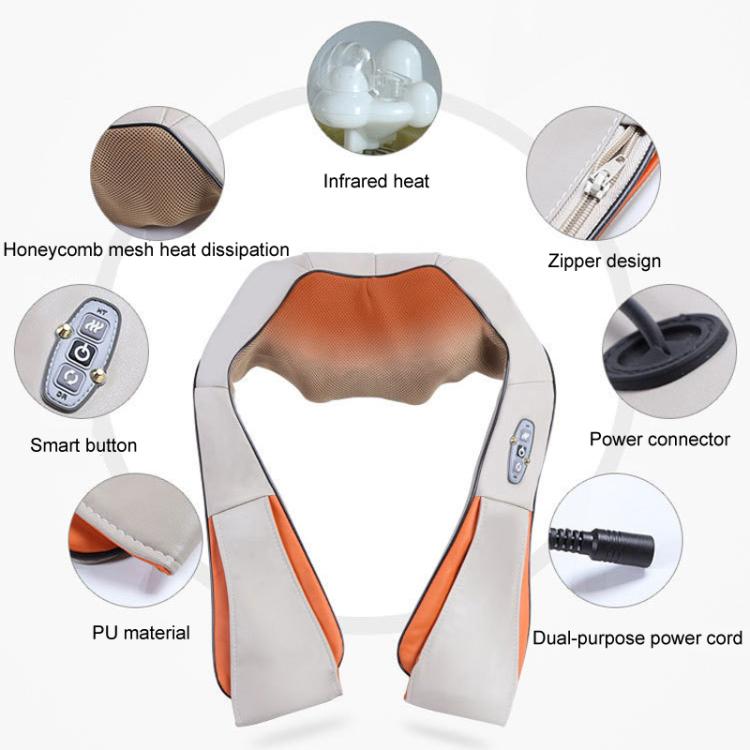 Car Household Massage Shawl Heated Shoulder And Cervical Massager