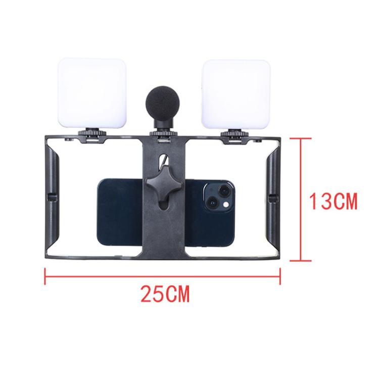 Smartphone Video Rig Kit with LED Fill Light & Microphone All-in-One Mobile Live Streaming