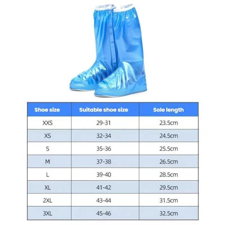 38cm Outdoor PVC Thickened Anti-Skid Rainproof High-Top Shoe Covers