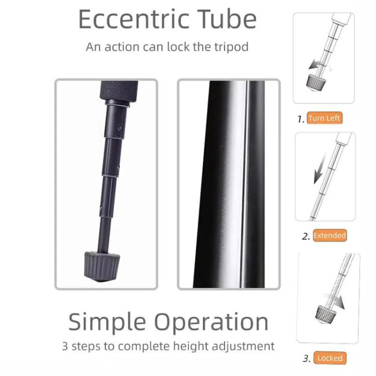 XILETU FM5C-MINI Adjustable 16.5-51cm Aluminum Tripod with 26mm Ball Head 6kg Load Capacity for 360-degree Panoramic Shooting