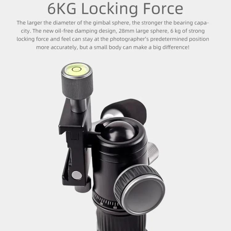 XILETU FM5C-MINI Adjustable 16.5-51cm Aluminum Tripod with 26mm Ball Head 6kg Load Capacity for 360-degree Panoramic Shooting