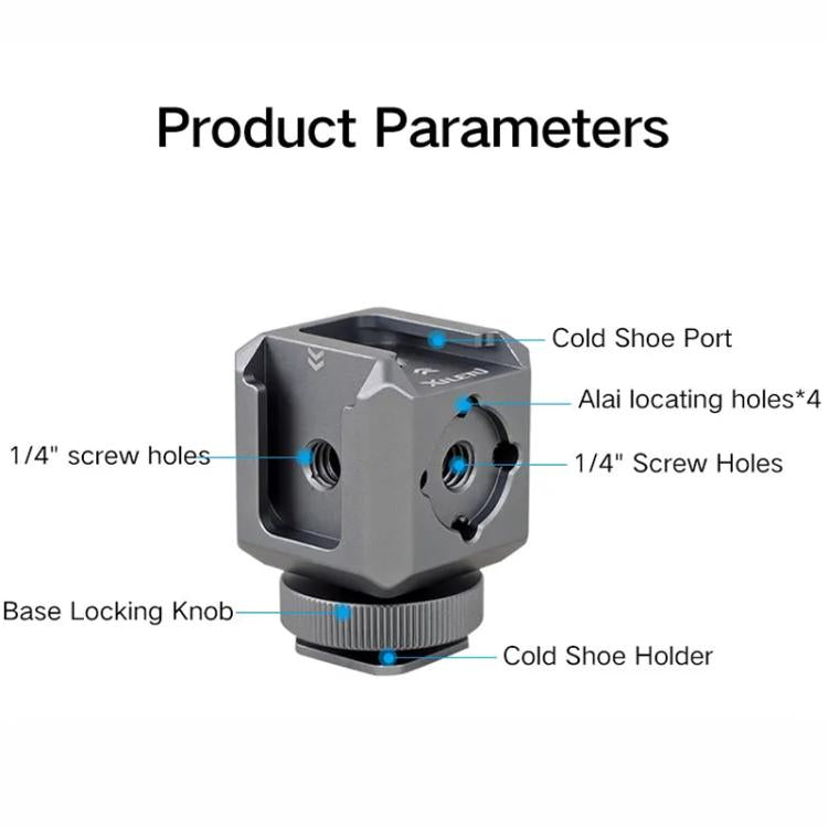 XILETU  XDS-15  Multi-head Cold Shoe Mount Adapter for Camera Flash, Microphone, LED Light