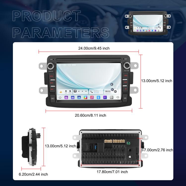 7 inch Horizontal Screen Android Navigation Car Bluetooth MP5 Player, For Renault / Captur / Symbol