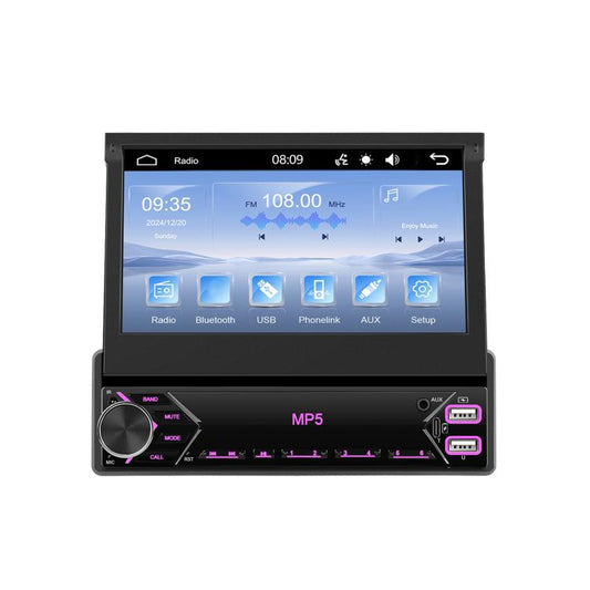 7 inch Universal Manual Retractable Screen Car MP5 Player Car Center Control All-in-One Wired Carplay