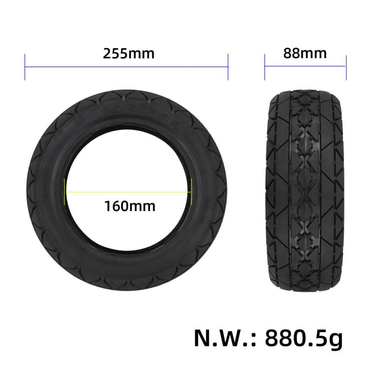 10 Inch Tubeless Tire 75/50-6.5 Non-Slip Vacuum Tire for Electric Scooters