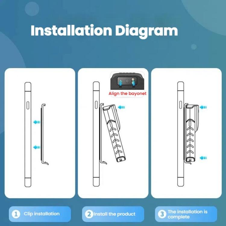 Cell Phone Back Clip Portable Wireless Bluetooth Scanner