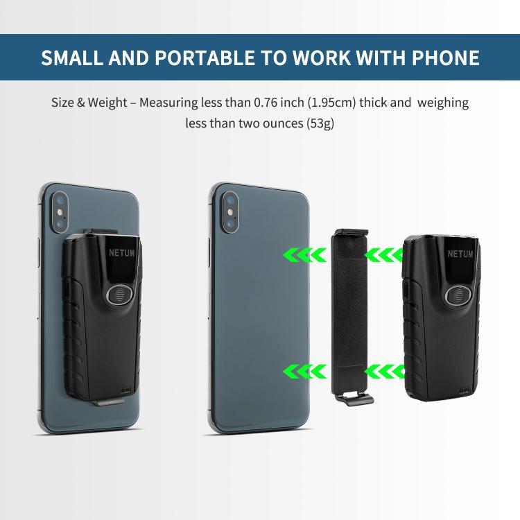 Cell Phone Back Clip Portable Wireless Bluetooth Scanner