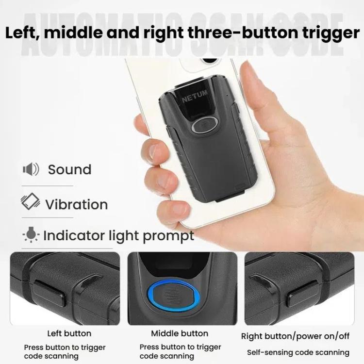 Cell Phone Back Clip Portable Wireless Bluetooth Scanner