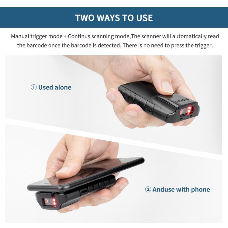 Cell Phone Back Clip Portable Wireless Bluetooth Scanner