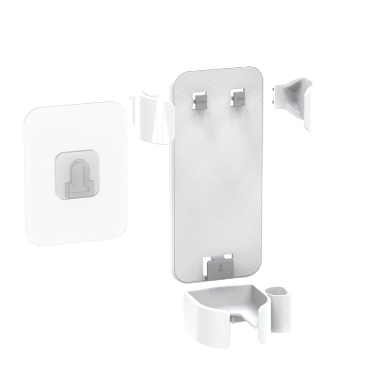 Bathroom Wall-Mounted Curling Iron Organizer Holder with Adjustable Clamps Built-In Cord Wrap