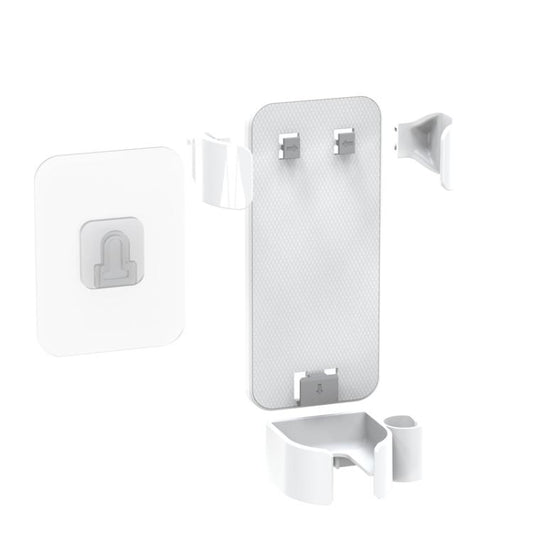 Bathroom Wall-Mounted Curling Iron Organizer Holder with Adjustable Clamps Built-In Cord Wrap