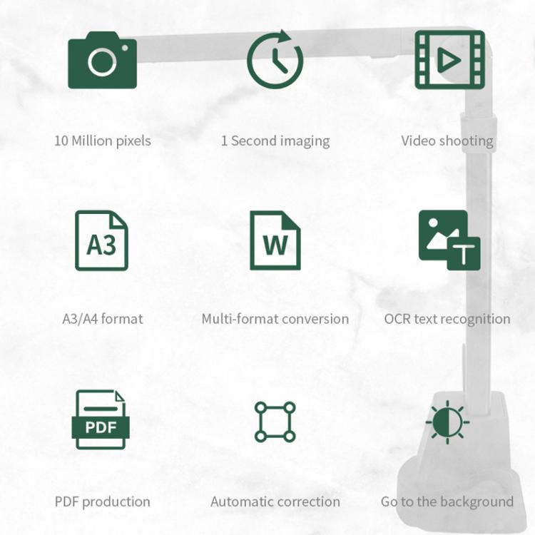 NETUM 12MP Auto-Focus Document Camera Scanner For A3/A4 Size HD Scanning For Books, Photos & Office