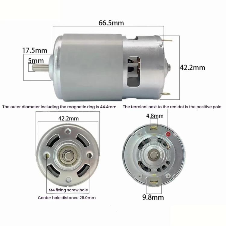 775 Micro Motor Garden Tools High Pressure Water Pump Air Pump Equipment Fan DC Motor, 12V 6000RPM, 12V 12000RPM, 24V 12000RPM