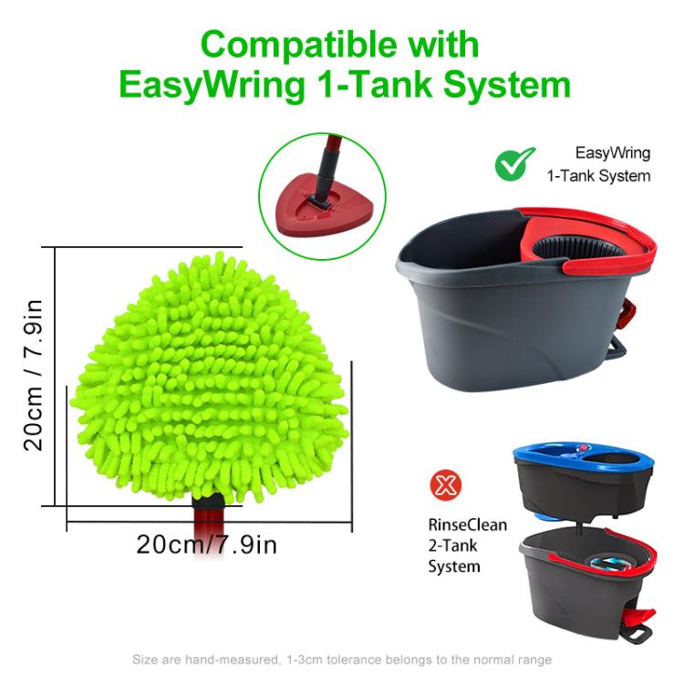 3pcs /Pack Mop Pads For O-Cedar EasyWring 1-Tank System Replacement Parts