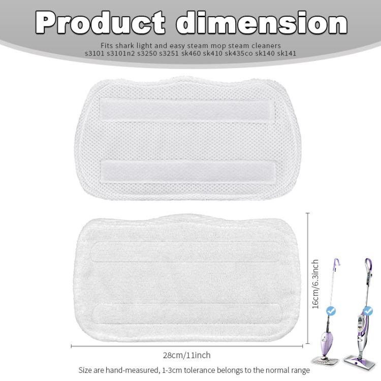 3pcs /Pack Microfiber Pads For Shark S3101 Steam Mop Replacement Mop Head Covers