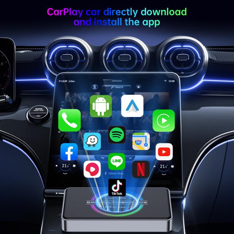 BY971 Wireless CarPlay Adapter 3-In-1 Car TV Stick HDMI Out Sync For Laptop/TV
