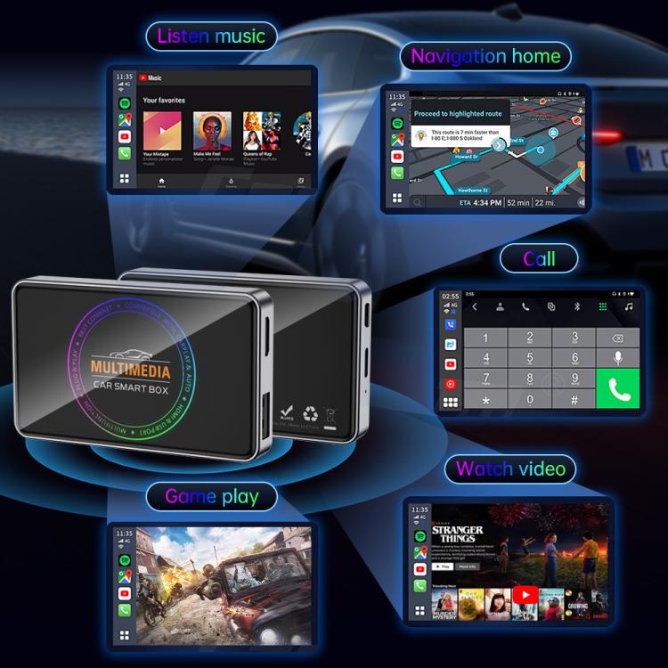 BY971 Wireless CarPlay Adapter 3-In-1 Car TV Stick HDMI Out Sync For Laptop/TV