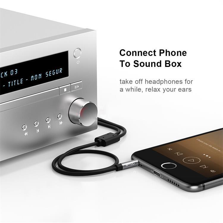 QGeeM 2RCA to 3.5mm Jack Audio Cable Gold-Plated Stereo Aux Cord for Home Theater, DVD Player,Hi-Fi Systems