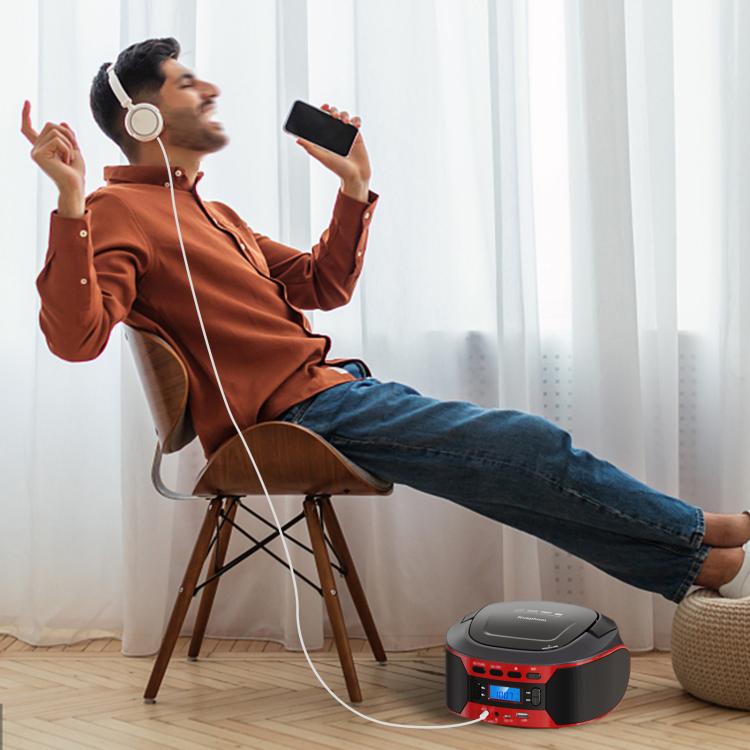 Kuephom W17 Portable Home CD Music Walkman FM Bluetooth Player