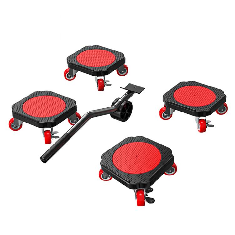 Heavy-Duty Moving Dolly with 360-degree Swivel Wheels & Brake System 3086 lbs Capacity for Furniture, Appliances, Warehouse