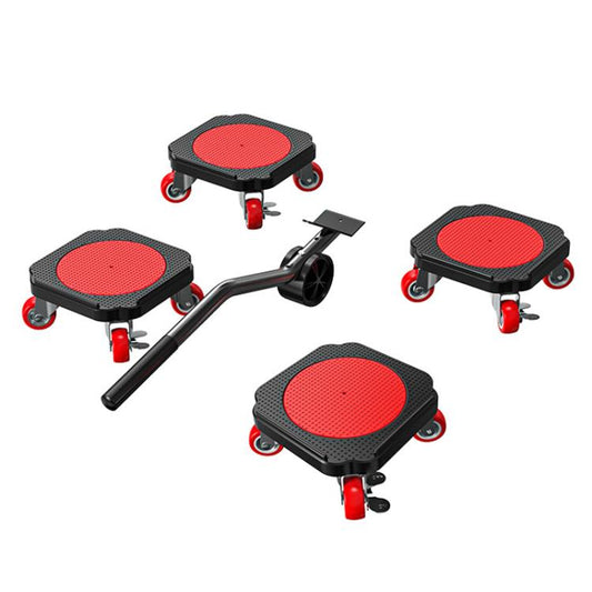 Heavy-Duty Moving Dolly with 360-degree Swivel Wheels & Brake System 3086 lbs Capacity for Furniture, Appliances, Warehouse