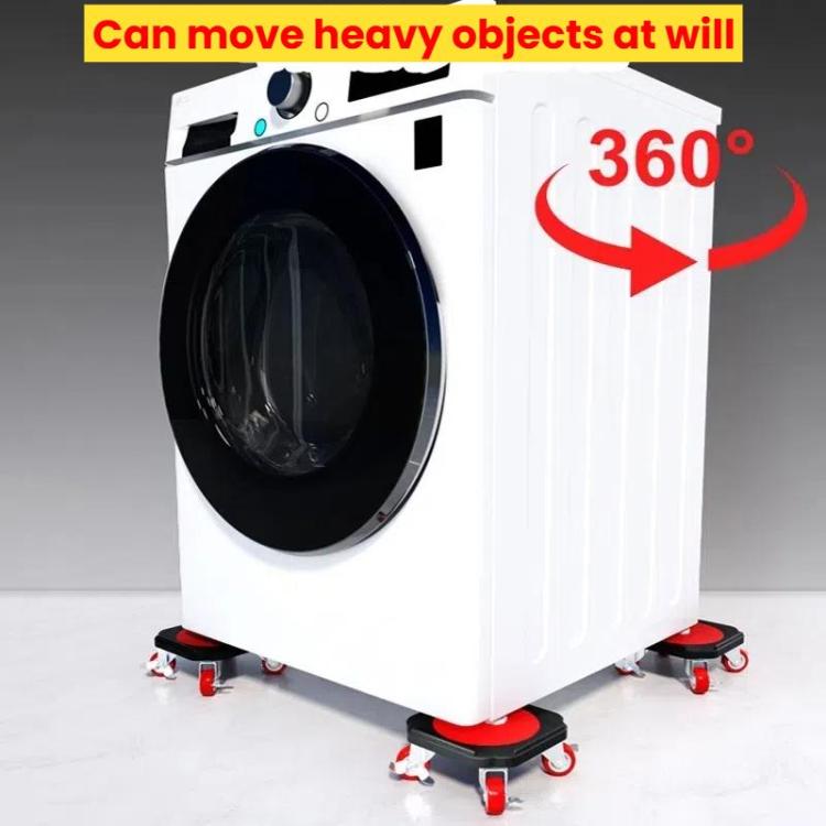 Heavy-Duty Moving Dolly with 360-degree Swivel Wheels & Brake System 3086 lbs Capacity for Furniture, Appliances, Warehouse