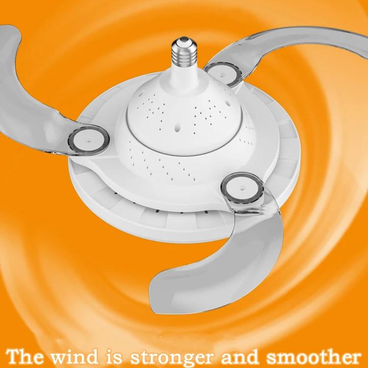22.5-inch Invisible Blade Ceiling Fan Light with E27 Socket Dimmable LED, 3 Color Temperatures, 3 Speeds, 2H/4H Time
