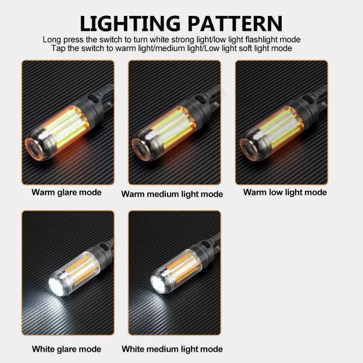 Rechargeable Dual Light Source Camping Lantern & Flashlight Warm/White Portable Outdoor Light