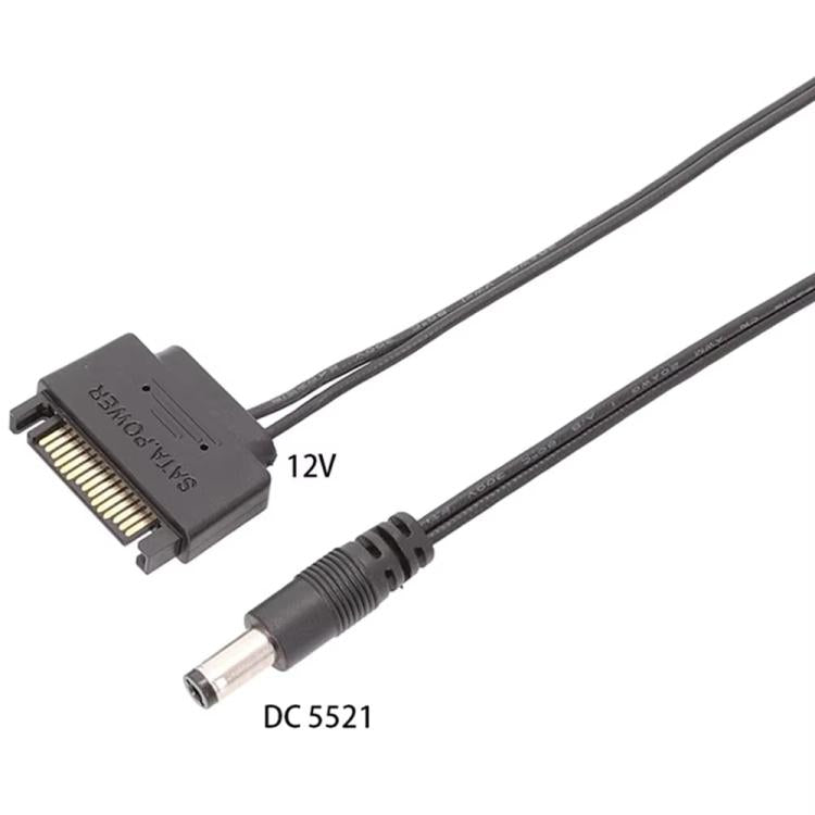 SATA Male To 5.5 x 2.1mm DC Connection Cable 12V Power Cable