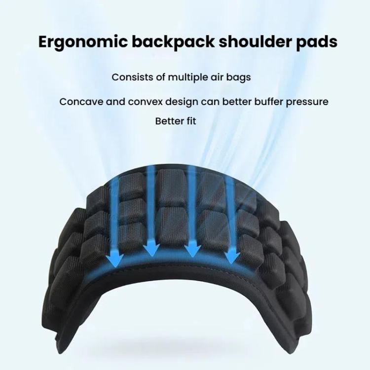 Anti-Gravity Backpack Shoulder Pads With TPU Air Cushion Technology To Reduce Shoulder Pain & Pressure