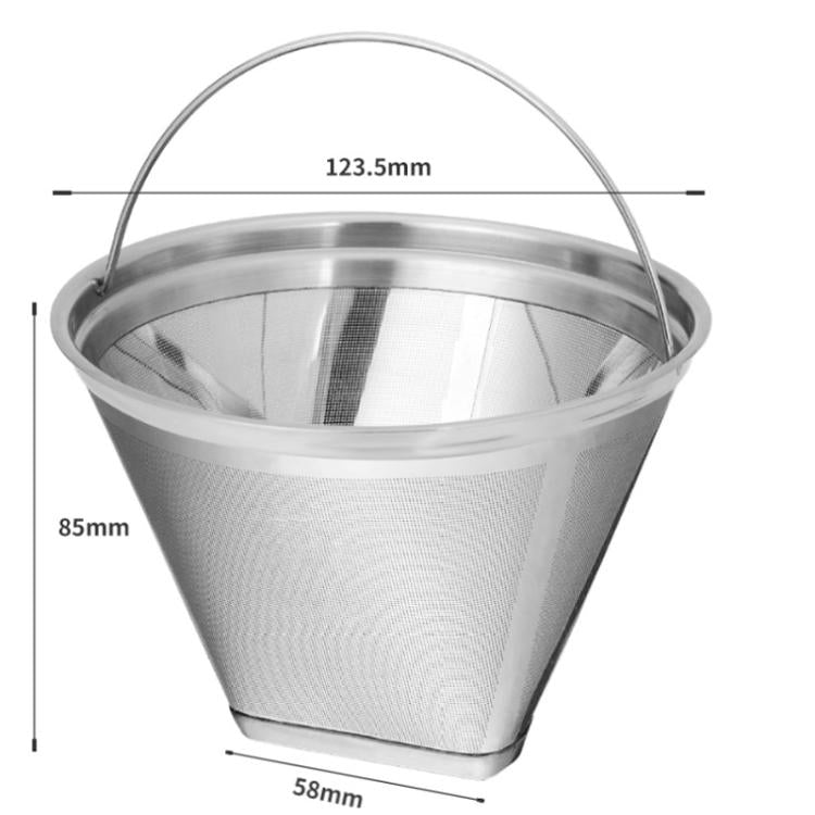 Replacement Filter Basket For Drip Coffee Makers Universal Ultra-Fine Mesh Coffee Powder Basket With Durable Handle