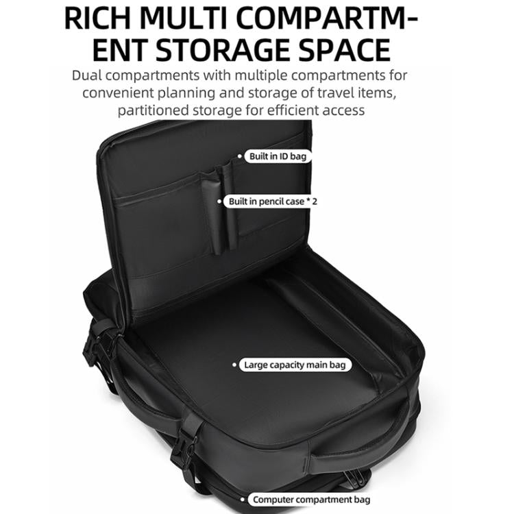 WEIXIER B759 Simple Expandable Men Shoulder Bag Large Capacity Laptop Backpacks