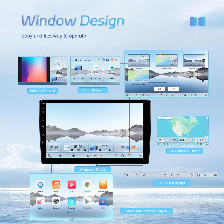 7 Inch 4+64G WiFi Version Dual Butt Universal Bluetooth Wireless Carplay Car Navigation Center Control