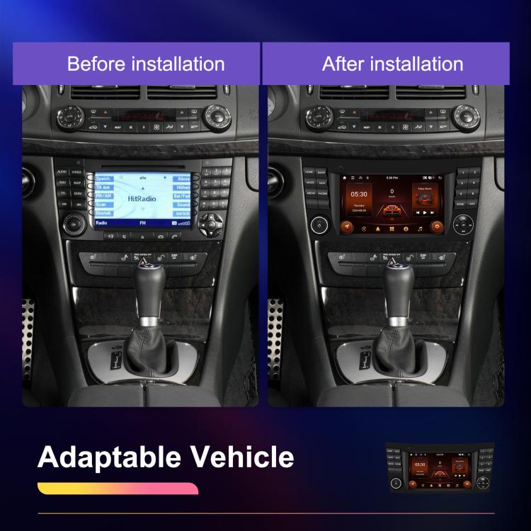 7 inch Horizontal Screen 2+64G Bluetooth Car Player Carplay Car Center Control Integrated Machine For Mercedes-Benz W211 / E200 / E220 / CLS350 / CLS500